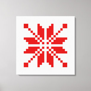 Xmas Snowflake Christmas Pattern Canvas Print