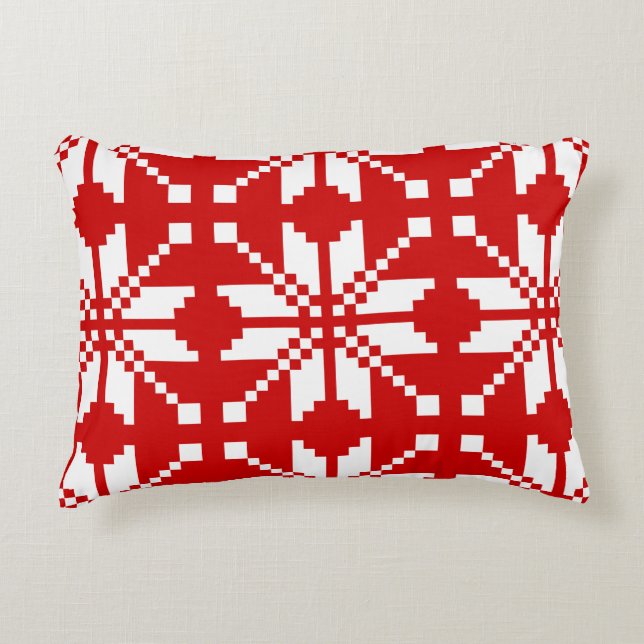 Xmas Snowflake Christmas Pattern Decorative Cushion (Front)