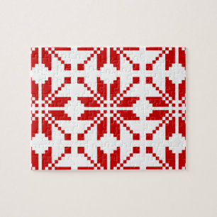 Xmas Snowflake Christmas Pattern Jigsaw Puzzle