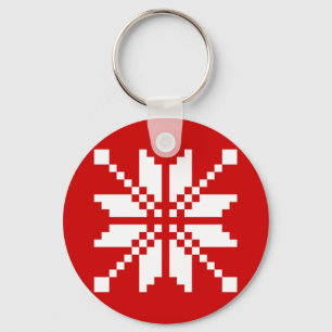 Xmas Snowflake Christmas Pattern Key Ring