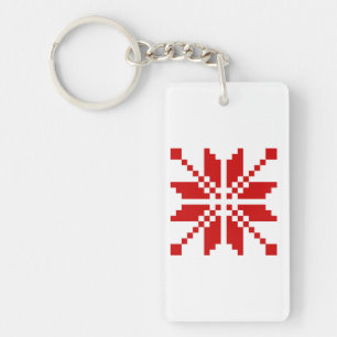 Xmas Snowflake Christmas Pattern Key Ring