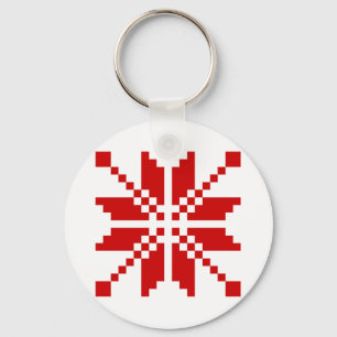 Xmas Snowflake Christmas Pattern Key Ring