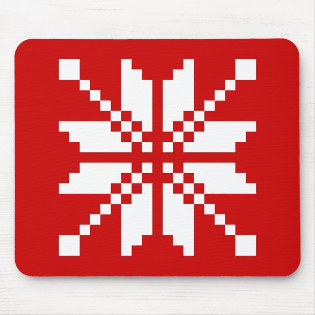 Xmas Snowflake Christmas Pattern Mouse Mat (Front)