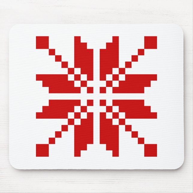 Xmas Snowflake Christmas Pattern Mouse Mat (Front)
