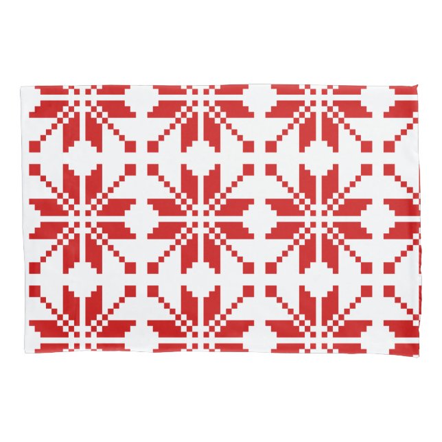 Xmas Snowflake Christmas Pattern Pillowcase (Front)