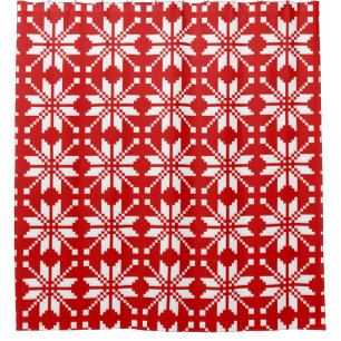 Xmas Snowflake Christmas Pattern Shower Curtain