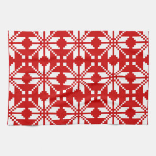 Xmas Snowflake Christmas Pattern Tea Towel
