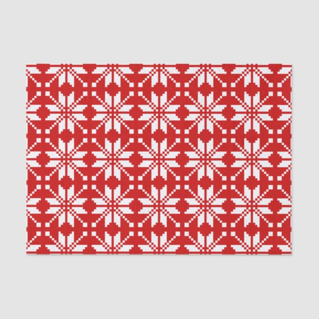 Xmas Snowflake Christmas Pattern Tissue Paper (Front)
