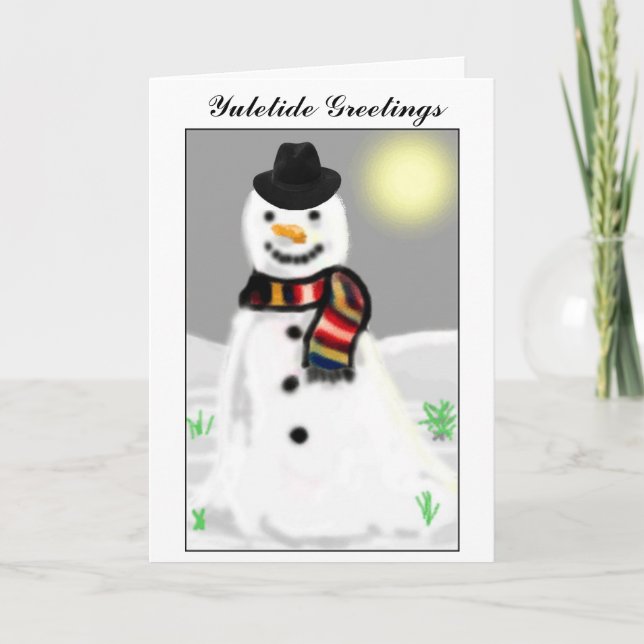 Xmas (Snowman) Holiday Card (Front)