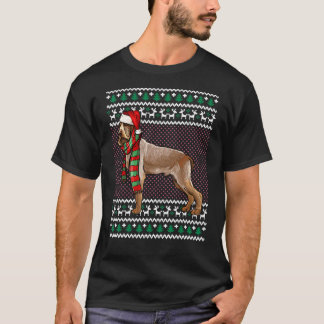 Xmas Spinoni Italiani Dog Santa Hat Ugly Christmas T-Shirt