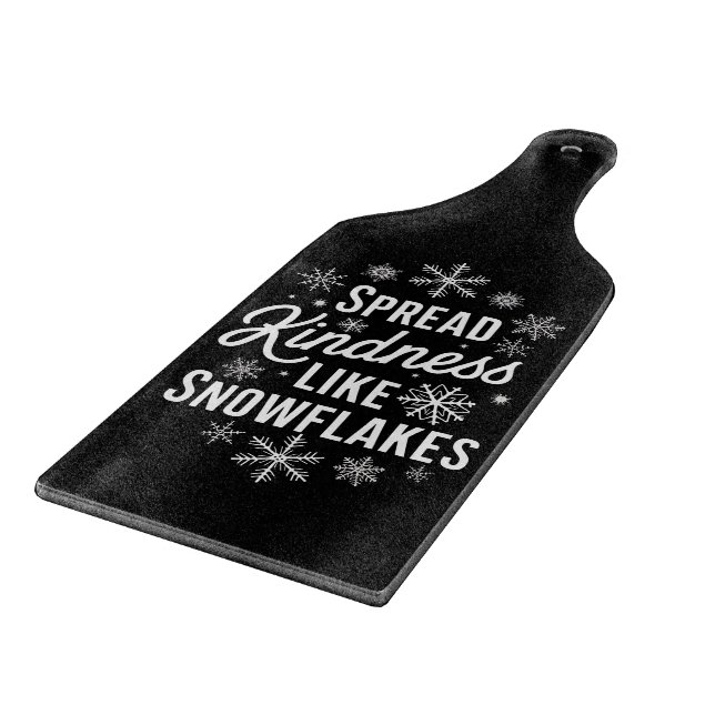 Xmas Spread Kindness Like Snowflakes Christmas  Cutting Board (Corner)