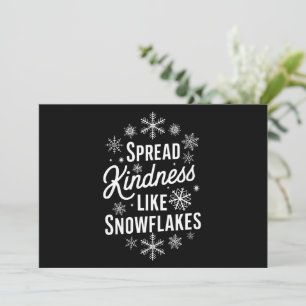 Xmas Spread Kindness Like Snowflakes Christmas  Holiday Card