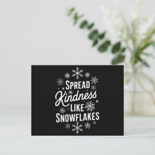 Xmas Spread Kindness Like Snowflakes Christmas Holiday Postcard