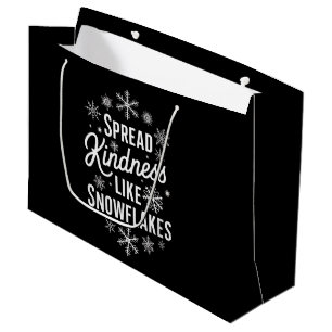 Xmas Spread Kindness Like Snowflakes Christmas  Large Gift Bag