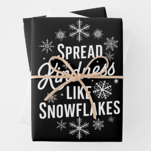 Xmas Spread Kindness Like Snowflakes Christmas  Wrapping Paper Sheet