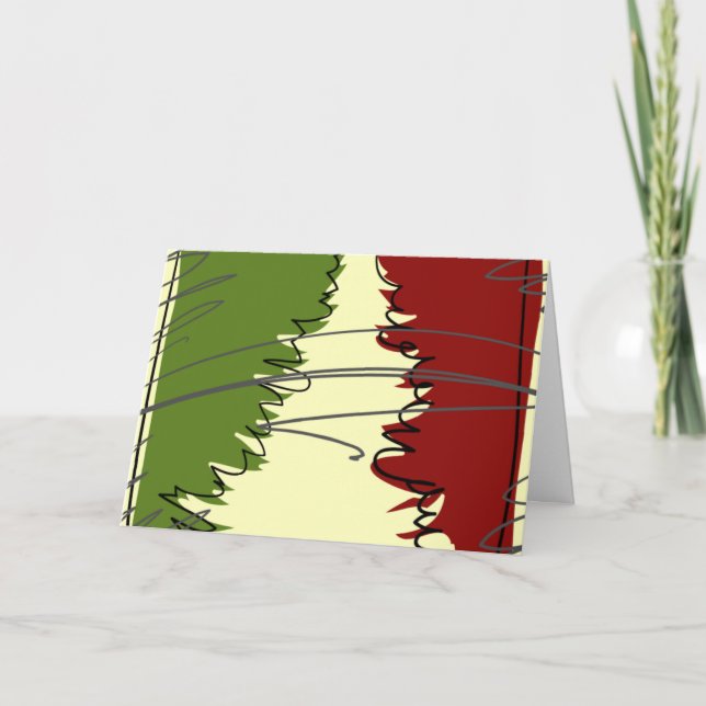 Xmas Squiggle 01 Holiday Card (Front)