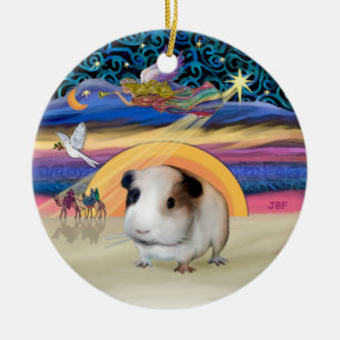 Xmas Star - Guinea Pig #1 Ceramic Tree Decoration