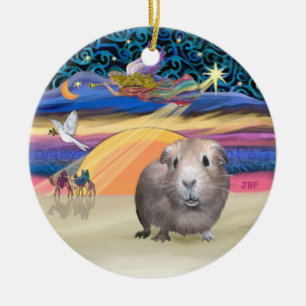 Xmas Star - Guinea Pig #2 Ceramic Tree Decoration