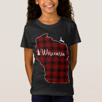 Xmas Stocking for Mum Red Plaid Deer Tree Wisconsi