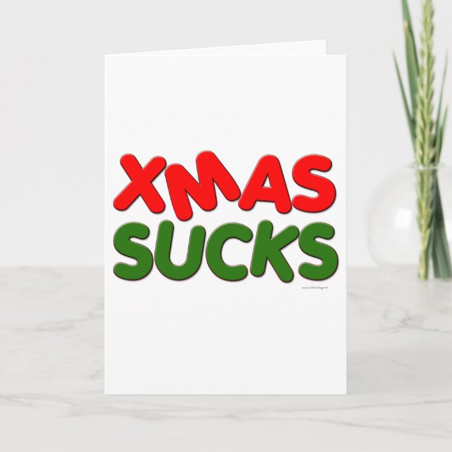 XMAS Sucks Holiday Card (Front)