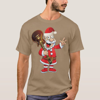 Xmas Summer Santa With Guitar, Funny Music Loves X T-Shirt