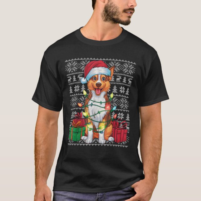 Xmas Sweater Style Ugly Australian Kelpie Dog Chri (Front)
