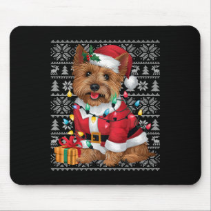 Xmas Sweater Style Ugly Santa Cairn Terrier Dog Ch Mouse Mat