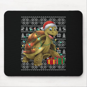 Xmas Sweater Style Ugly Santa Giant Tortoise Chris Mouse Mat