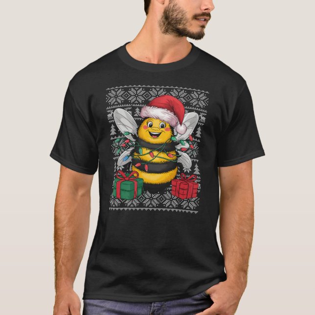 Xmas Sweater Style Ugly Santa Hat Bumble Bee Chris (Front)
