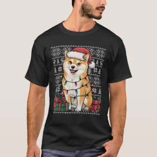 Xmas Sweater Style Ugly Santa Shiba Inu Dog Christ
