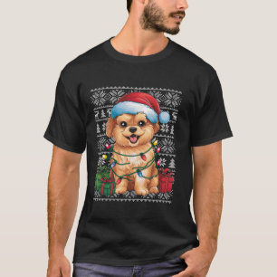 Xmas Sweater Style Ugly Santa Shih Poo Dog Christm