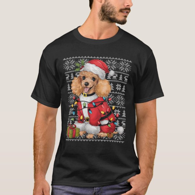 Xmas Sweater Style Ugly Santa Toy Poodle Dog Chris (Front)