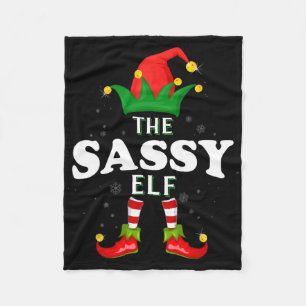 Xmas Sy Elf Family Matching Christmas Pajama Fleece Blanket