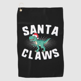 Xmas T-Rex Christmas Santa Claws   Golf Towel