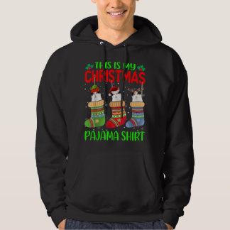 Xmas This Is My Christmas Pajama Cat Kitten Lover Hoodie