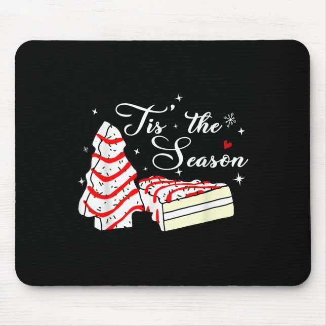 Xmas Tis' The Season Christmas Tree Cakes Debbie B Mouse Mat (Front)