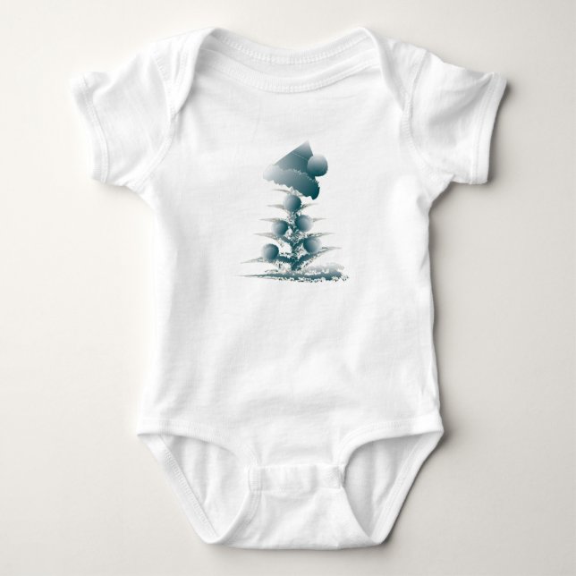 Xmas tree baby bodysuit (Front)