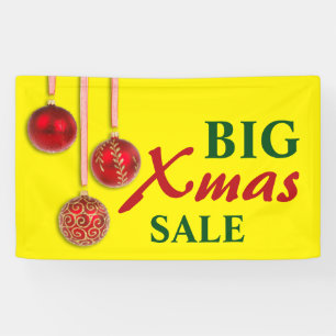 Xmas Tree Baubles red + your ideas Banner