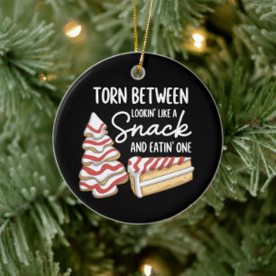 Xmas Tree Cake Torn Between Looking' Like a Snack  Ceramic Tree Decoration