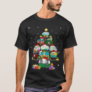 Xmas Tree Camping Truck Santa Reindeer Elf Camping T-Shirt