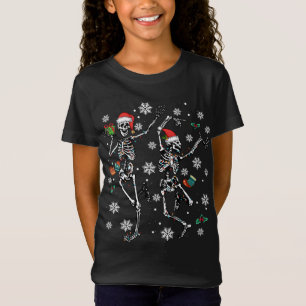 Xmas Tree Christmas Lights Christmas Skeleton Danc T-Shirt