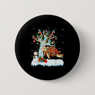 Xmas Tree Decoration Lighting Sea Turtle Christmas 6 Cm Round Badge