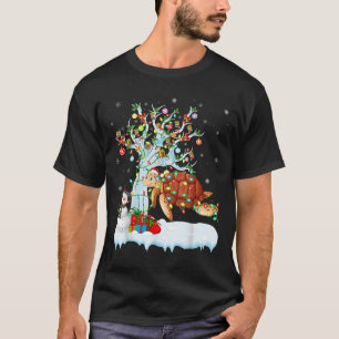 Xmas Tree Decoration Lighting Sea Turtle Christmas T-Shirt