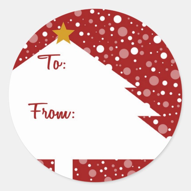 Xmas Tree Gift Sticker (Front)