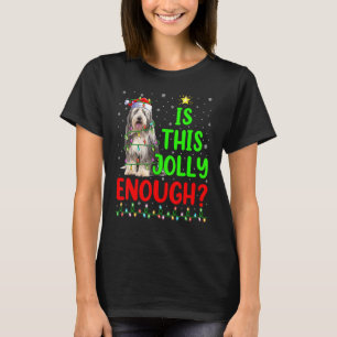 Xmas Tree Is This Jolly Enough Bearded Collie Chri T-Shirt
