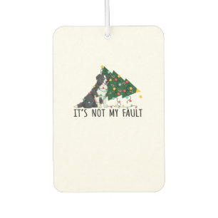 Xmas Tree It Is Not My Fault Border Collie Dog Chr Car Air Freshener