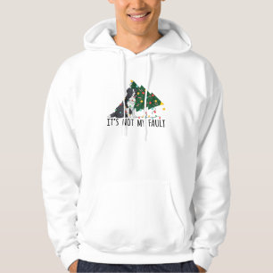 Xmas Tree It Is Not My Fault Border Collie Dog Chr Hoodie
