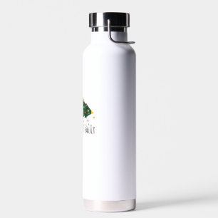Xmas Tree It Is Not My Fault Border Collie Dog Chr Water Bottle