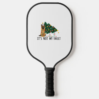Xmas Tree It Is Not My Fault German Shepherd Dog C Pickleball Paddle