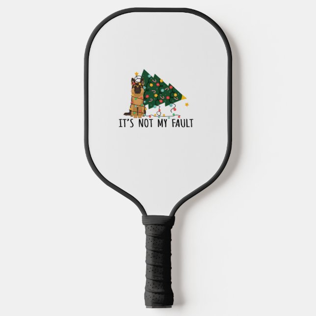 Xmas Tree It Is Not My Fault German Shepherd Dog C Pickleball Paddle (Front)